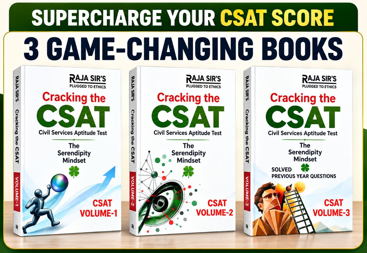 Civil Services Aptitude Test 3 Volumes